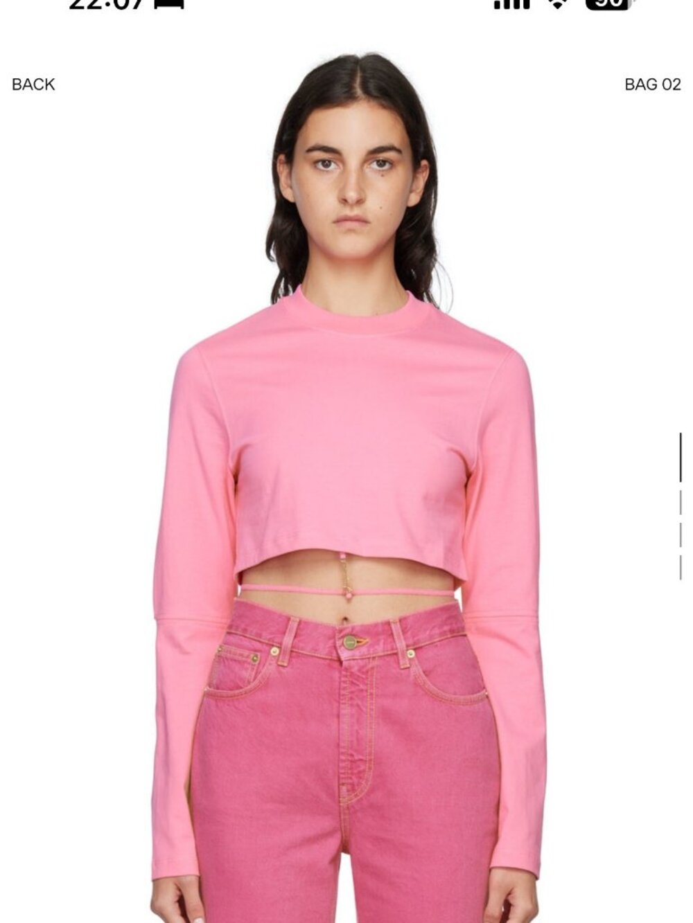 JACQUEMUS Pink Le Papier 'Le T-Shirt Pino' Long Sleeve - XS